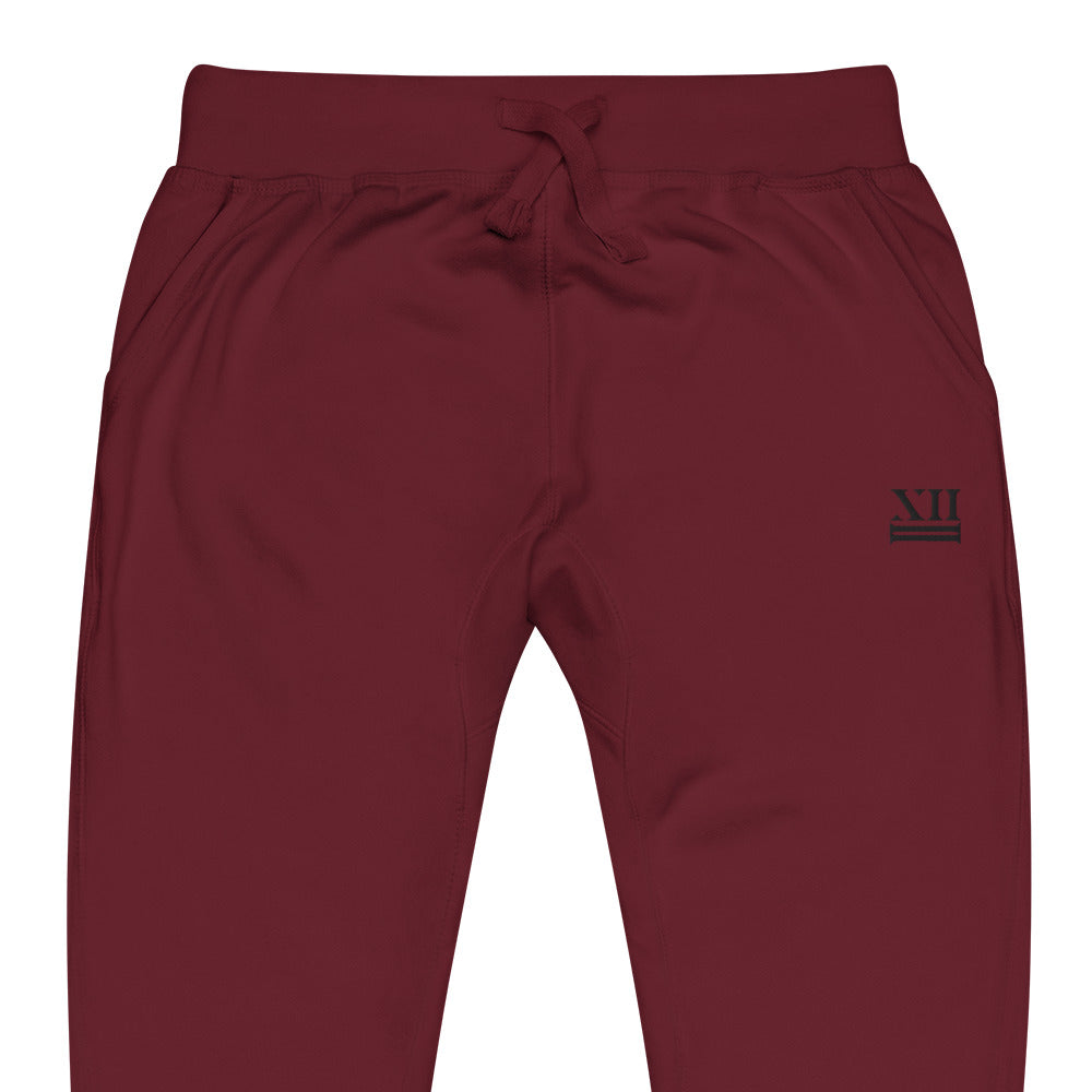 12:2 Logo Branded - Unisex Fleece Sweatpants (Black Design)