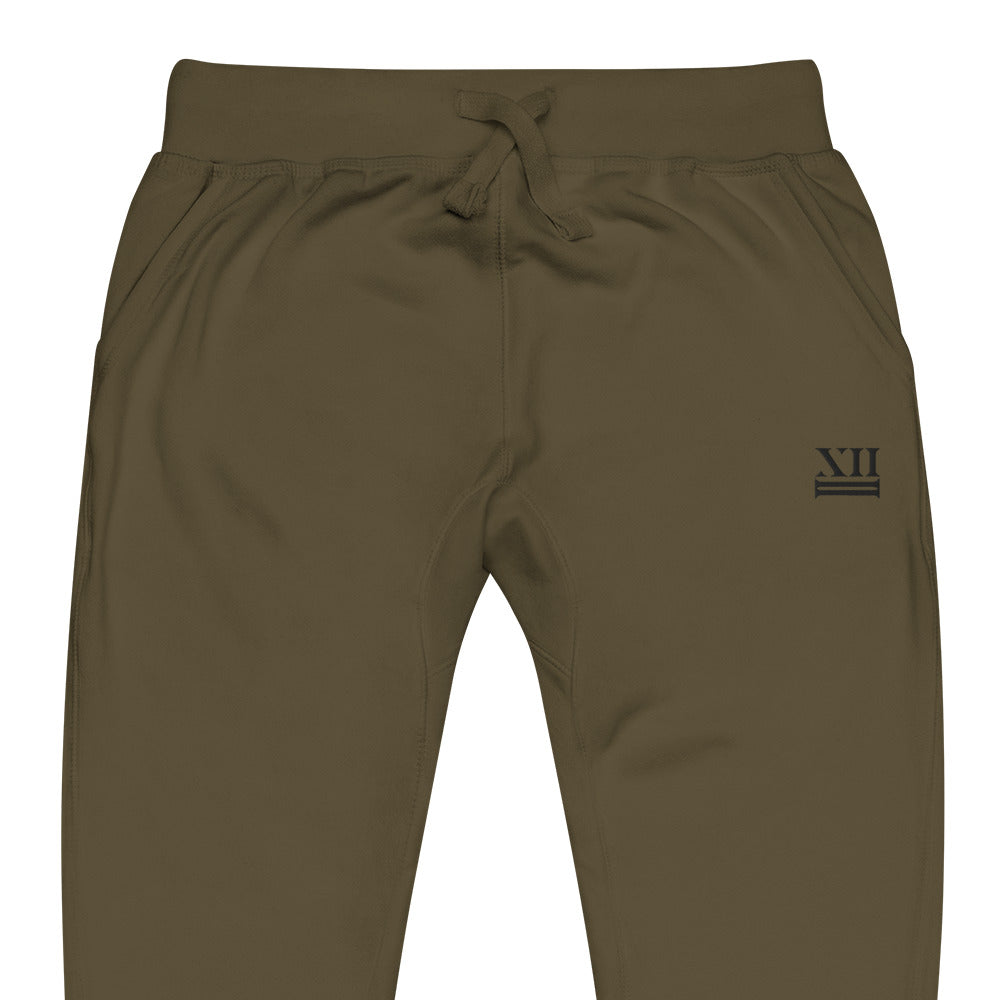 12:2 Logo Branded - Unisex Fleece Sweatpants (Black Design)